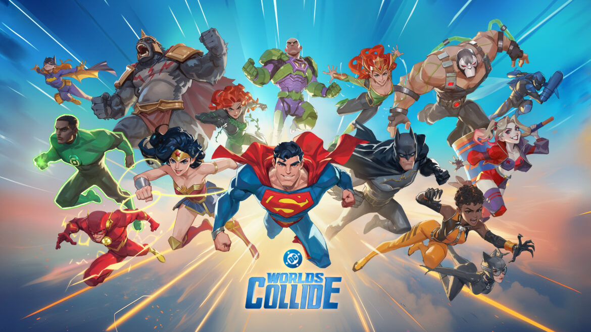Heróis e vilões da DC em batalha no jogo DC Worlds Collide