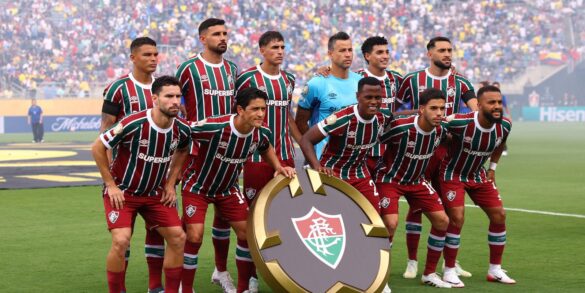 Jogadores do Fluminense durante partida anterior da Copa do Mundo de Clubes
